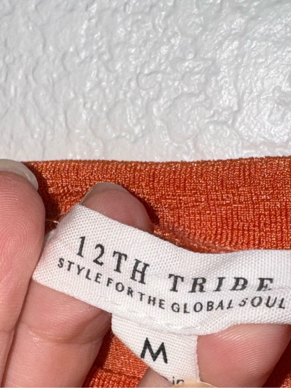 12TH Tribe Orange Bodycon Long Sleeve Stretch Ruched Side Cut Out Midi Dress M - Picture 4 of 6